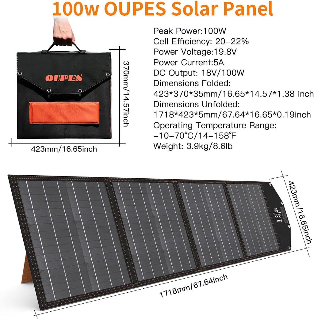 600W Portable Power Station with 100W Solar Panel K383429