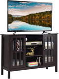 Brown Wood TV Stand with Storage Cabinet E905908