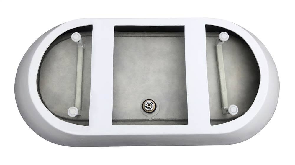 White Freestanding Bathtub with Matte Black Drain and Overflow Trim S491165