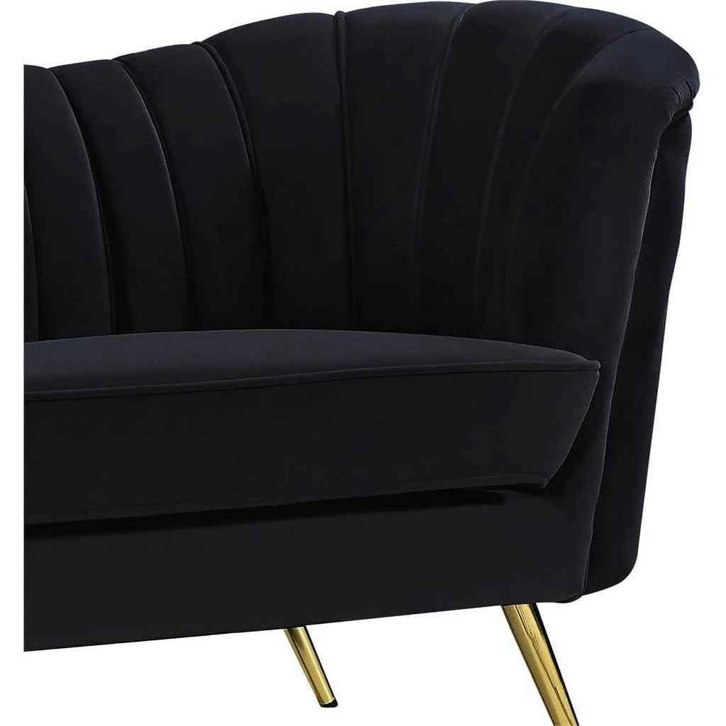3-Piece Velvet Accent Chair Chaise & Loveseat E464682
