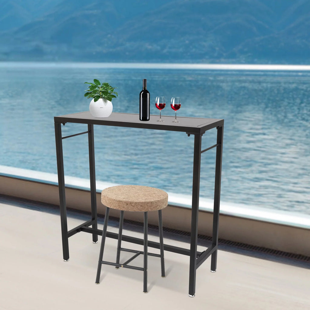 Black 47inch Bar Table J357