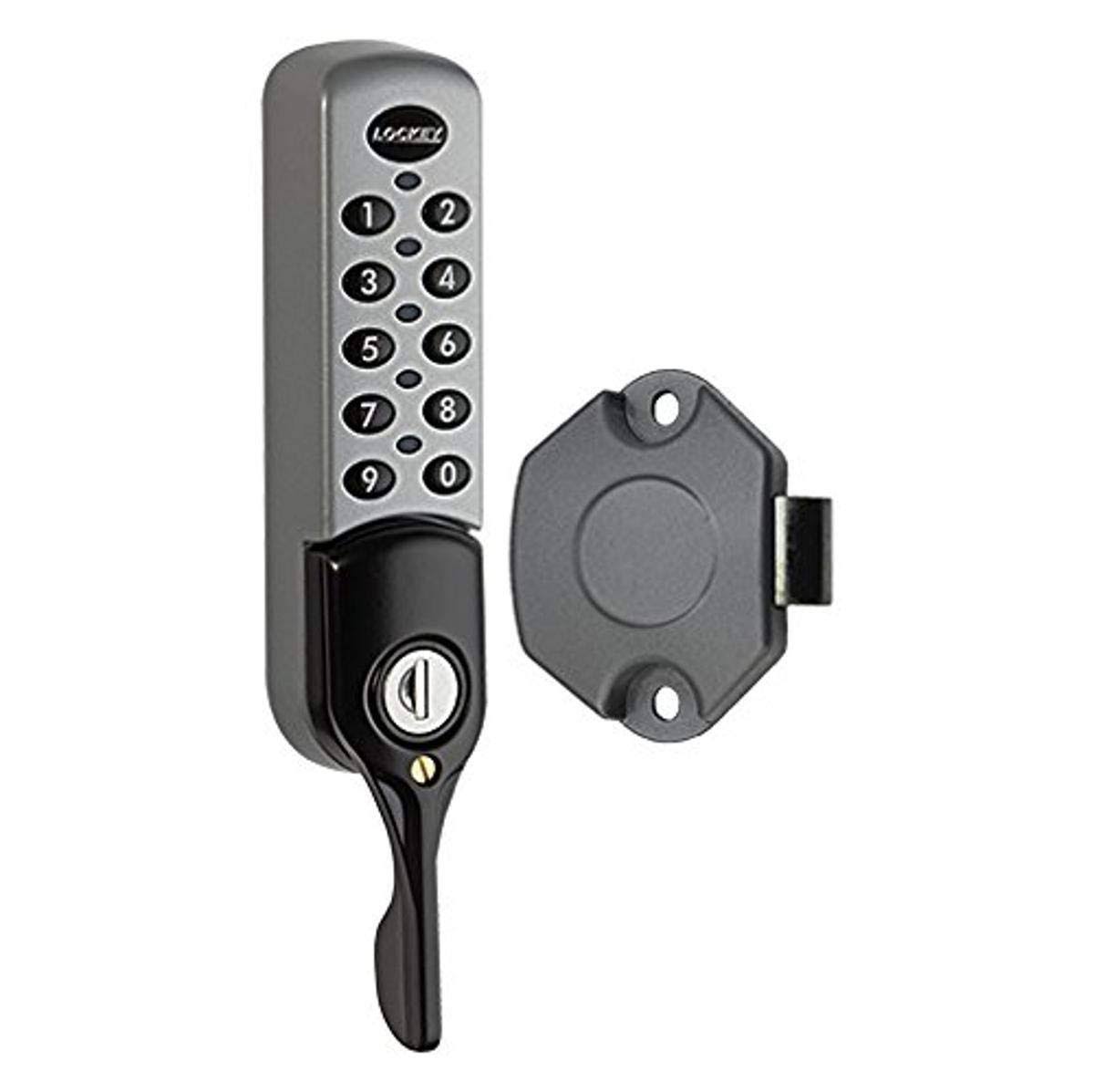 Electronic Cabinet & Locker Lock with Lever Handle - Silver W402
