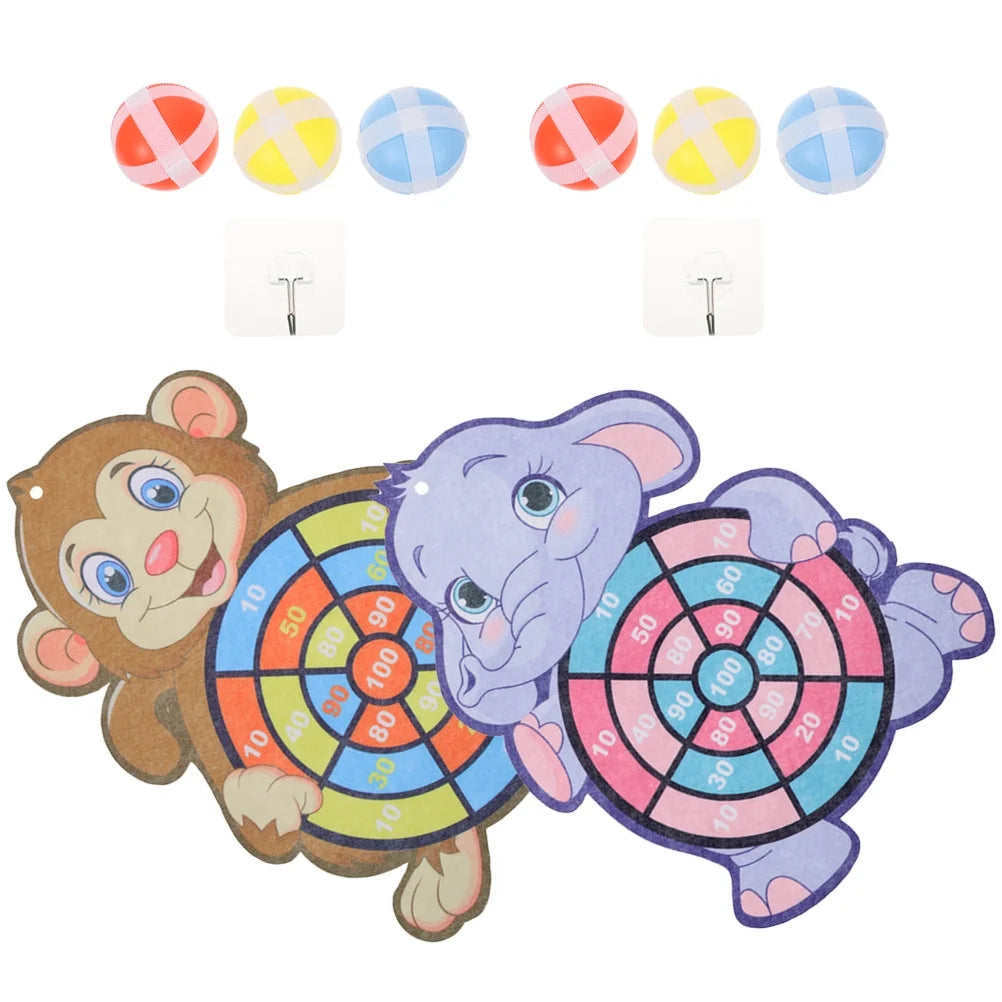 Kids Dart Board Game Sticky Balls Indoor Cartoon G445406