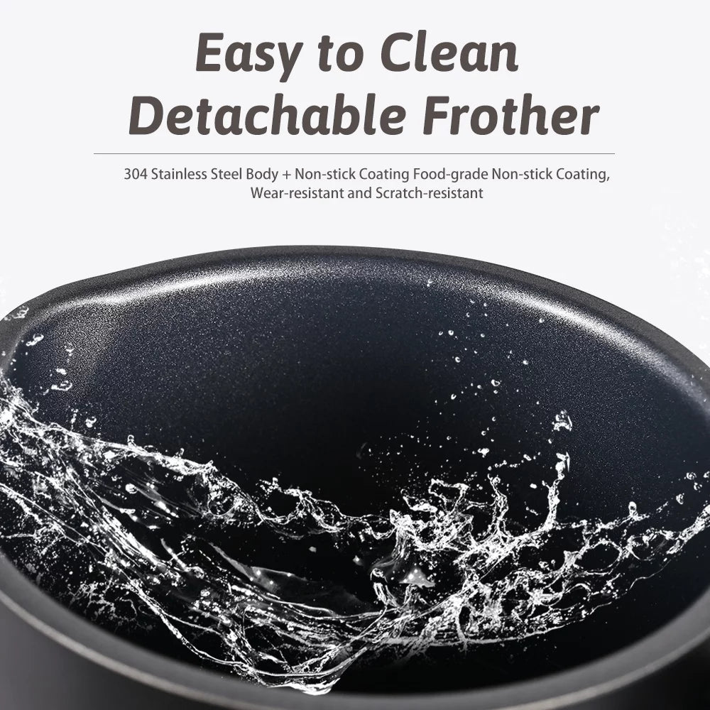 Electric Milk Frother and Steamer 4 in 1 Stainless Steel 400W 350ml H3621