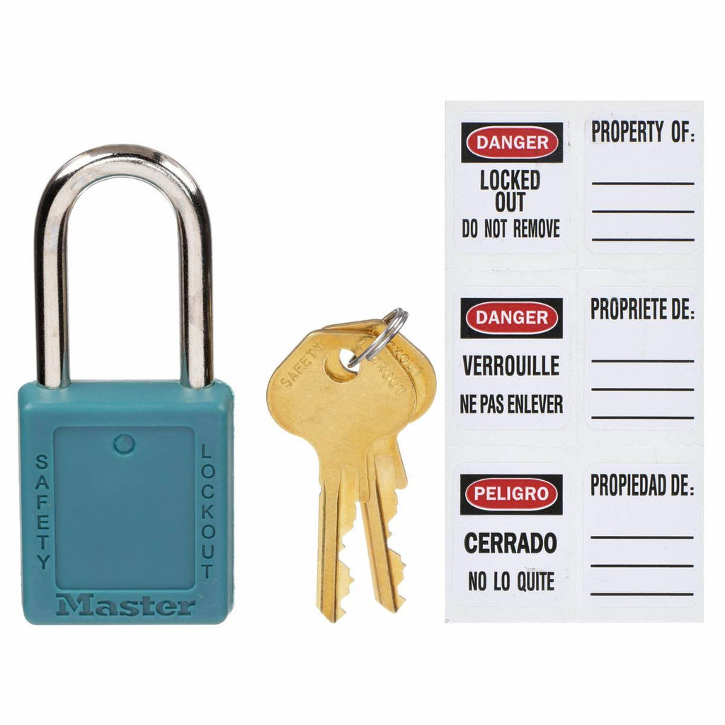 Teal Lockout Padlock, 1-3/4x22h, pk12 H513