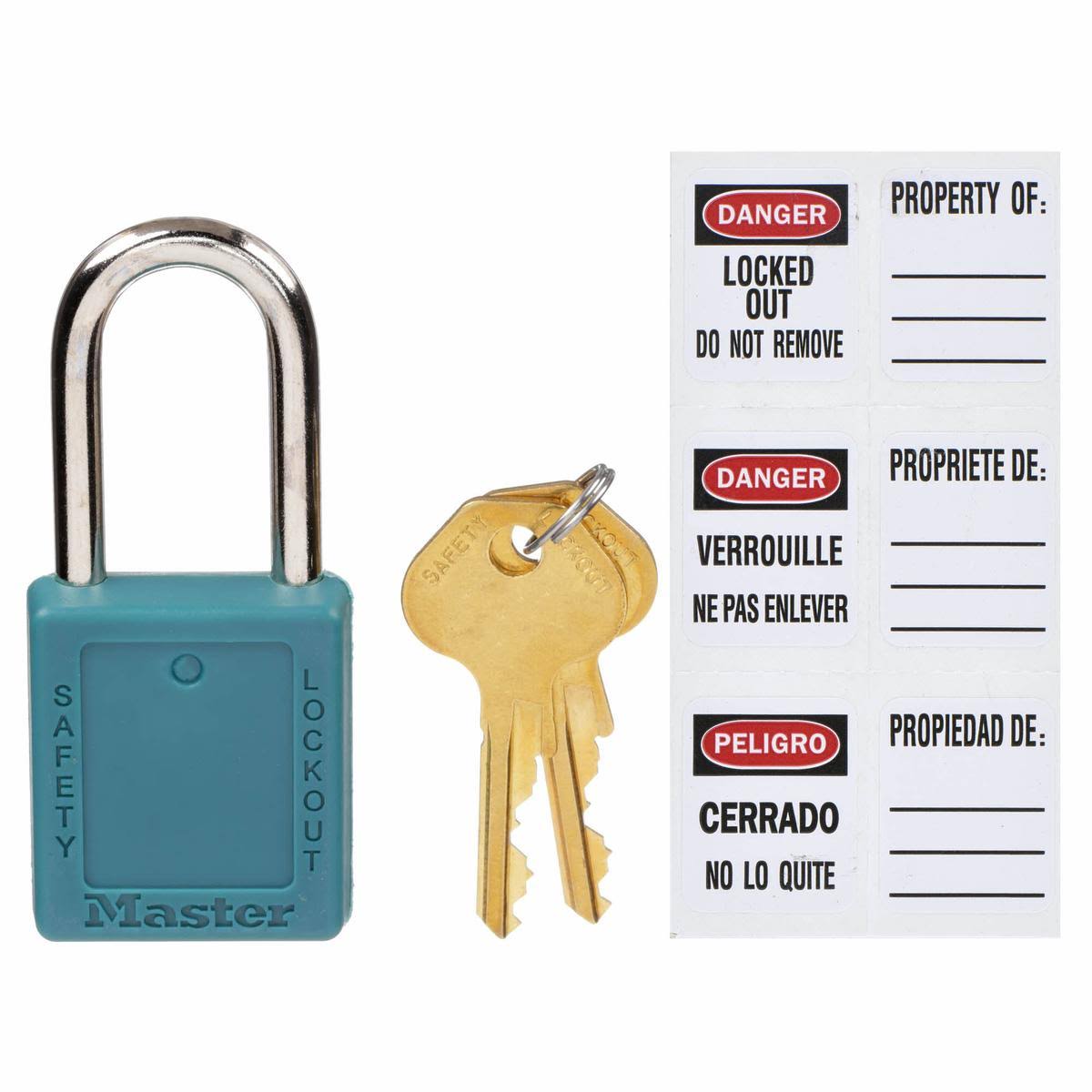 Teal Lockout Padlock, 1-3/4x22h, pk12 H513