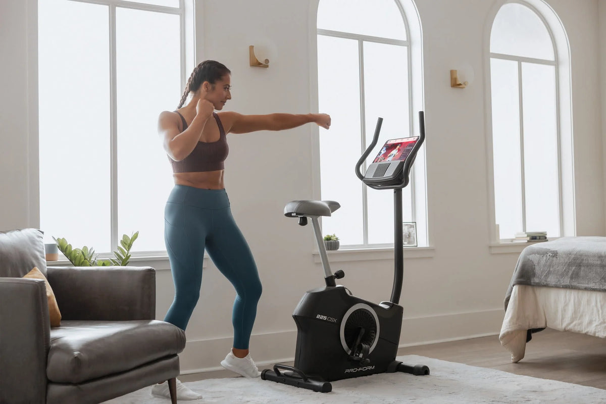 Recumbent Exercise Bike with Display and Tablet Holder S46193