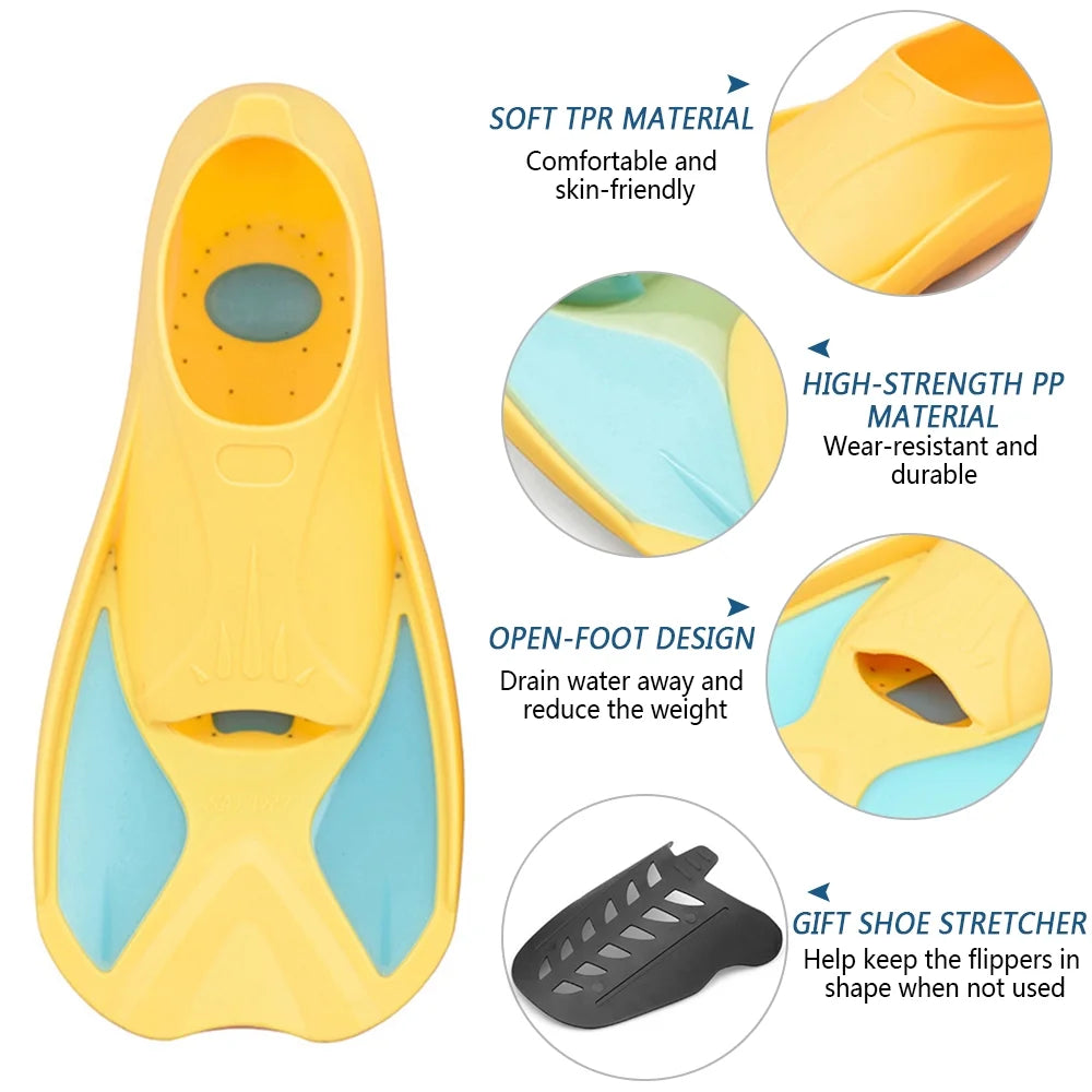 Short Swim Fins for Kids Y191