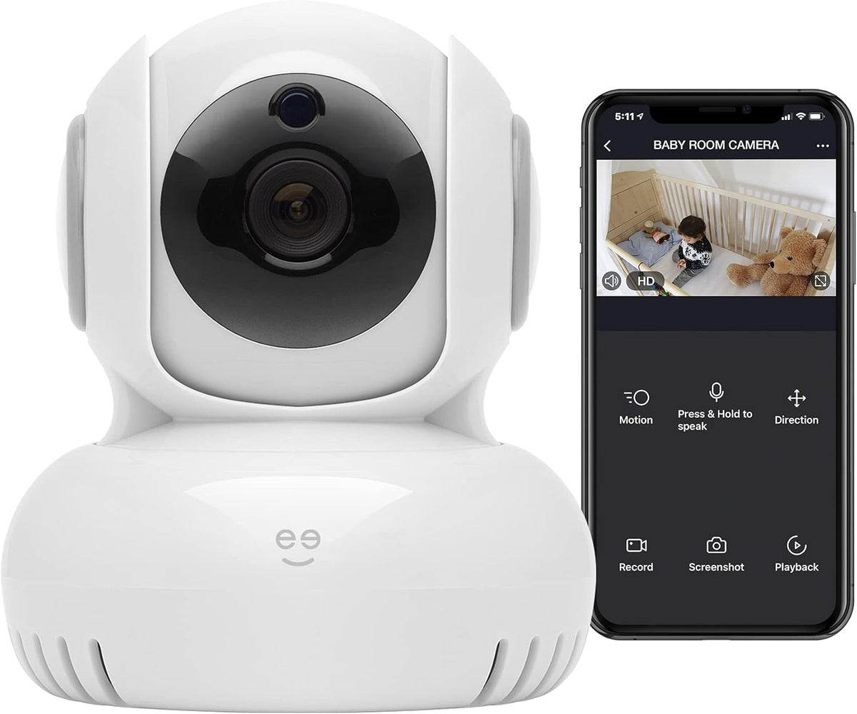 White 1080p Wireless Indoor Surveillance Camera with Night Vision M40720
