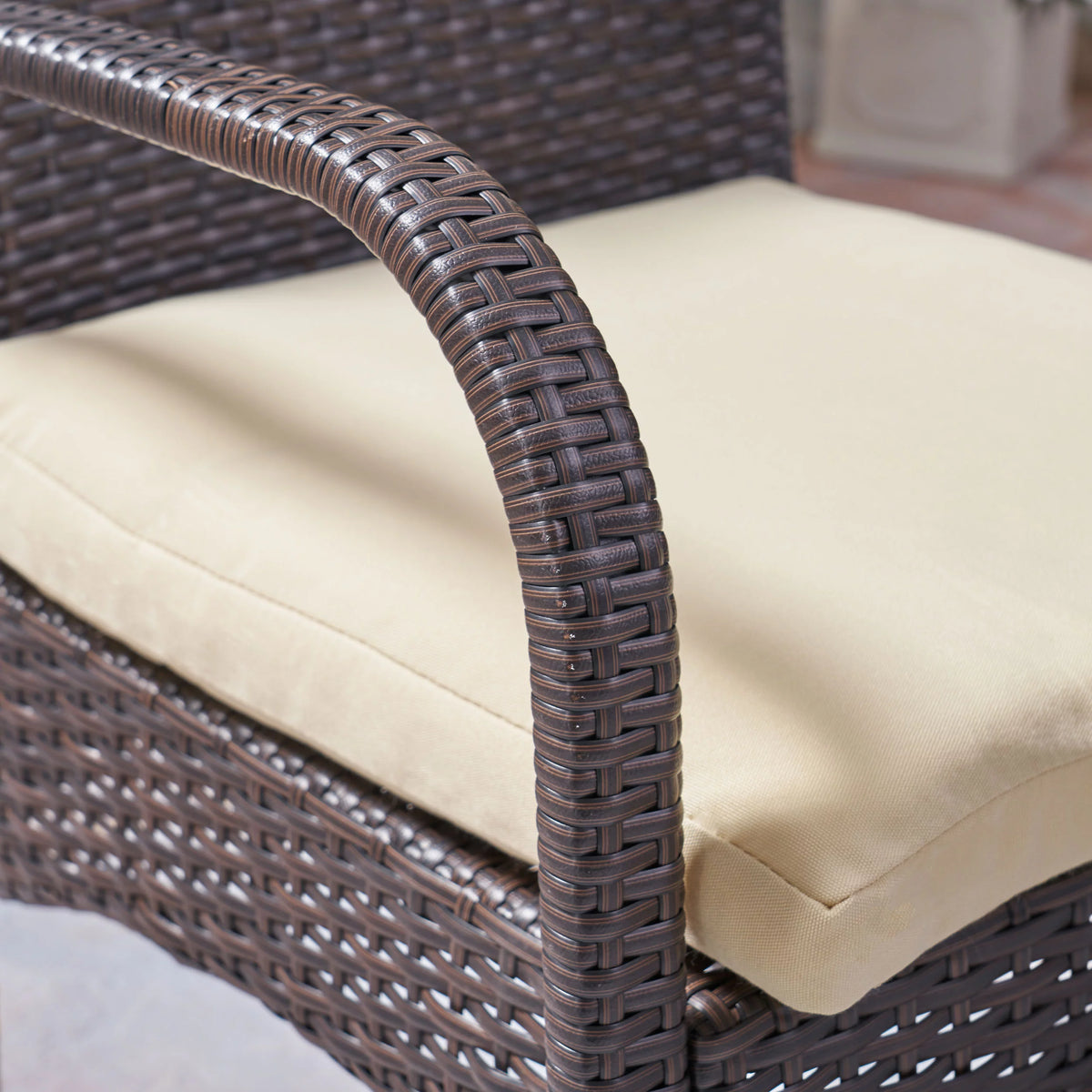 3-Piece Outdoor Wicker Fabric Bistro Set P36011