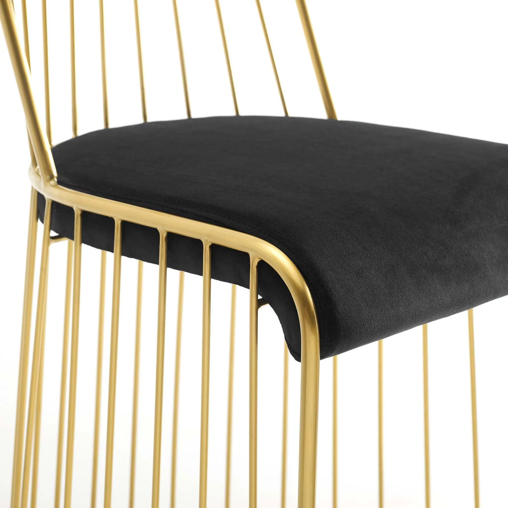 Gold Stainless Steel Performance Velvet Dining Chair C871509