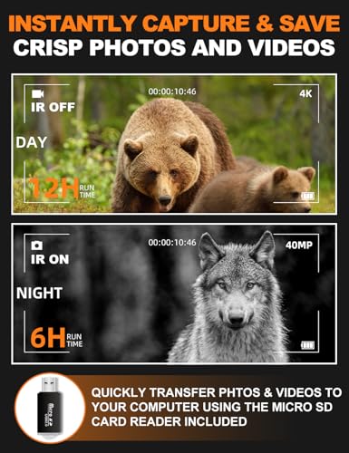 Black 4K Night Vision Binoculars E2726