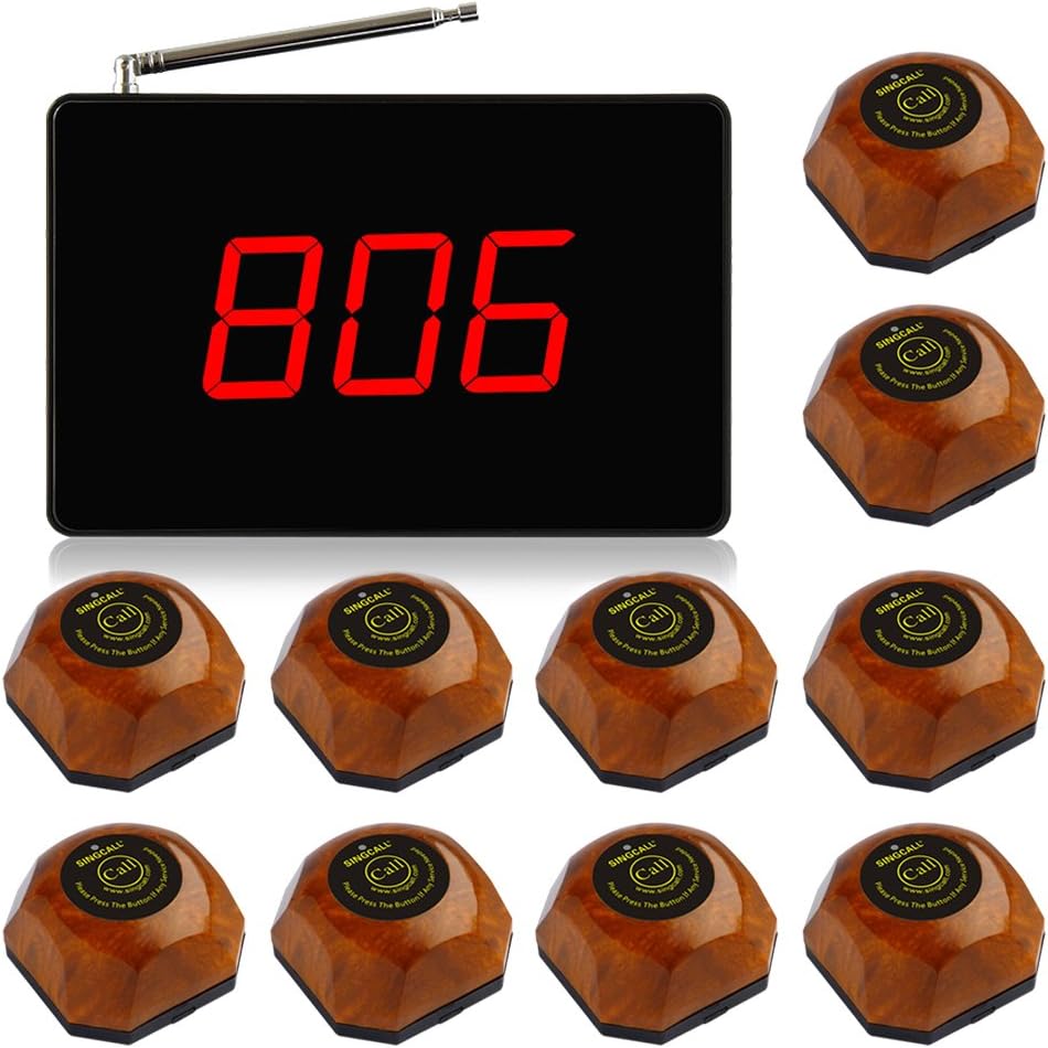 Wireless Calling System with 1 Display 10 Bells K6879