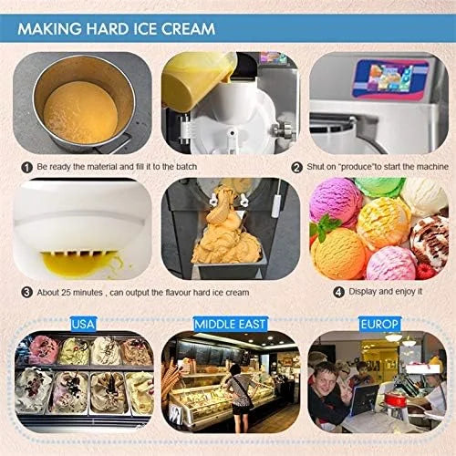 Commercial Gelato Hard Ice Cream Machine, 12-15 gal / Hour, 17L Cylinder C26593
