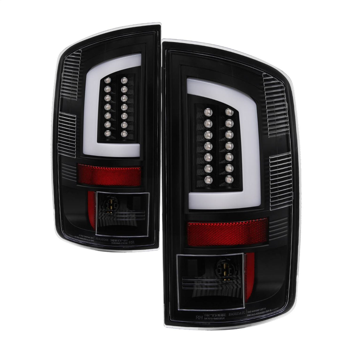 Black LED Tail Lights J6077