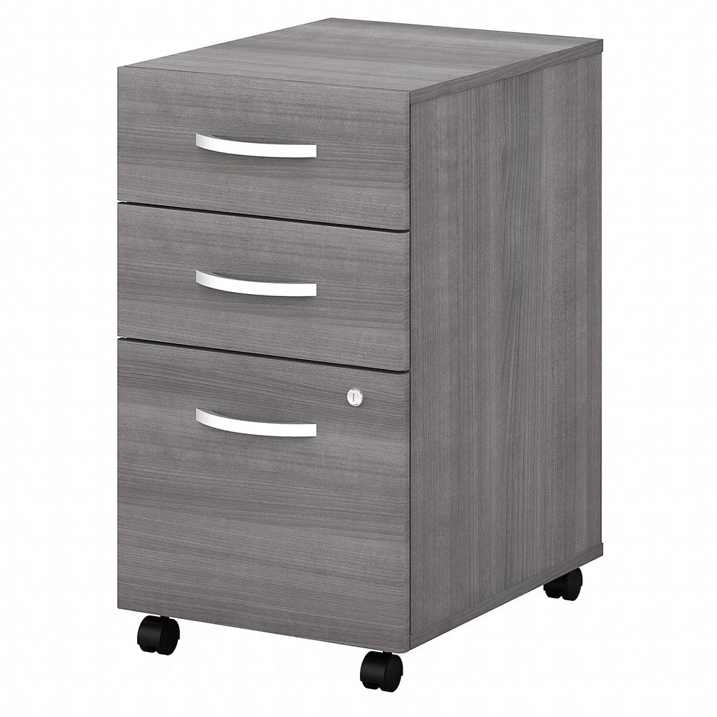 3 Drawer Mobile File Cabinet in Platinum Gray L207