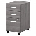 3 Drawer Mobile File Cabinet in Platinum Gray L207