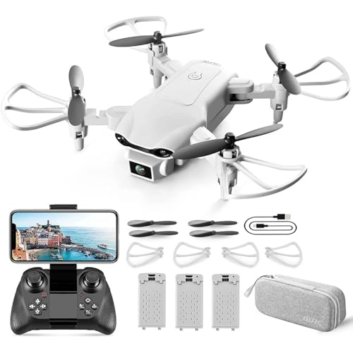 Mini Drone with 1080P HD Camera, Gray, 3 Batteries V33929