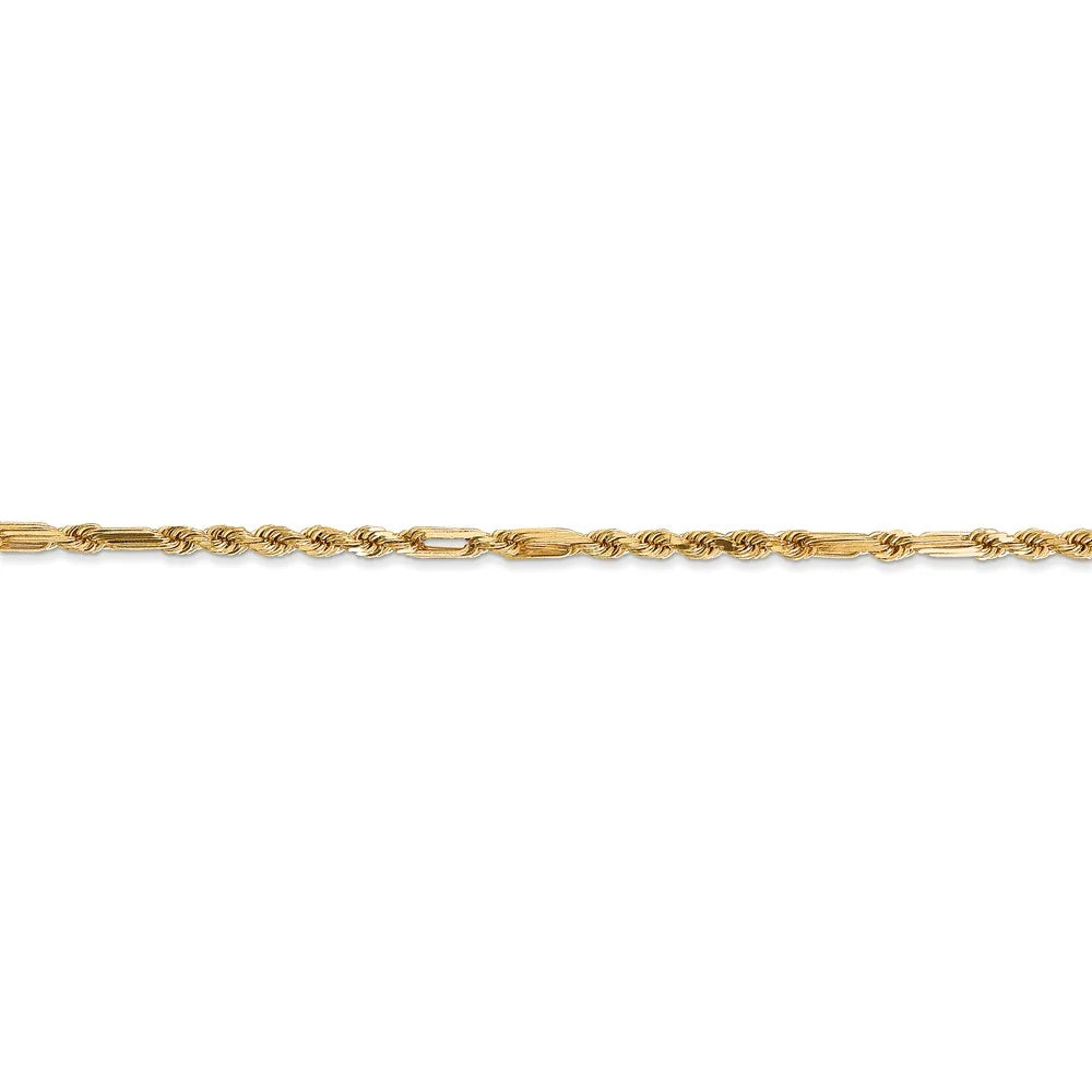 14kt Yellow Gold Diamond Cut Milano Rope Chain 18 inch Lobster Clasp U385