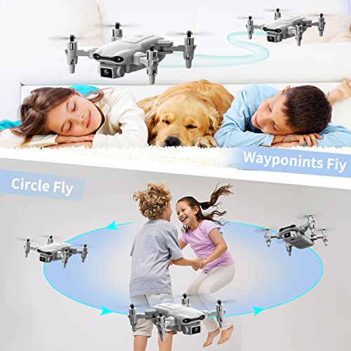 Mini Drone with 1080P HD Camera, Gray, 3 Batteries V33929