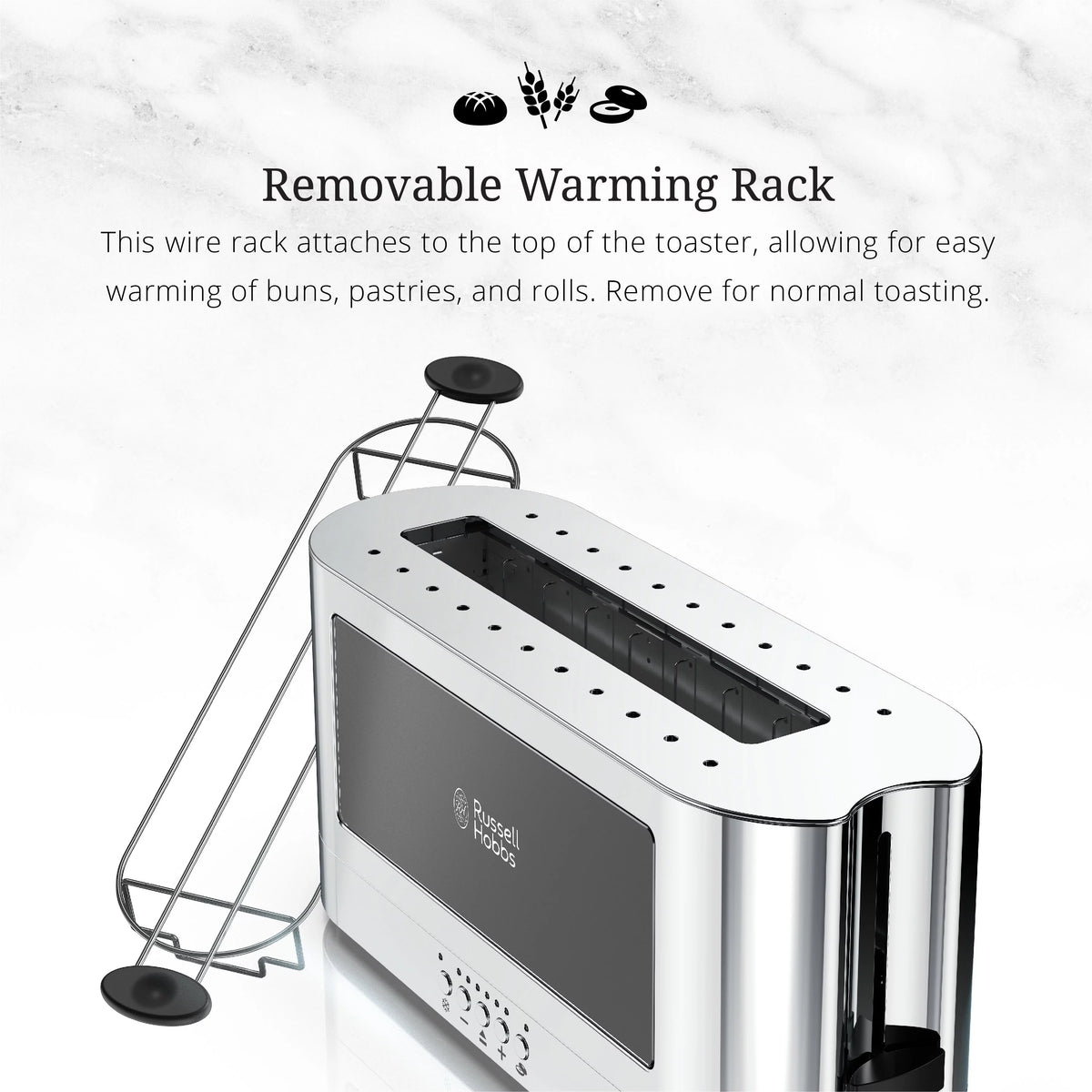 Black & Silver 2-Slice Long Toaster U428