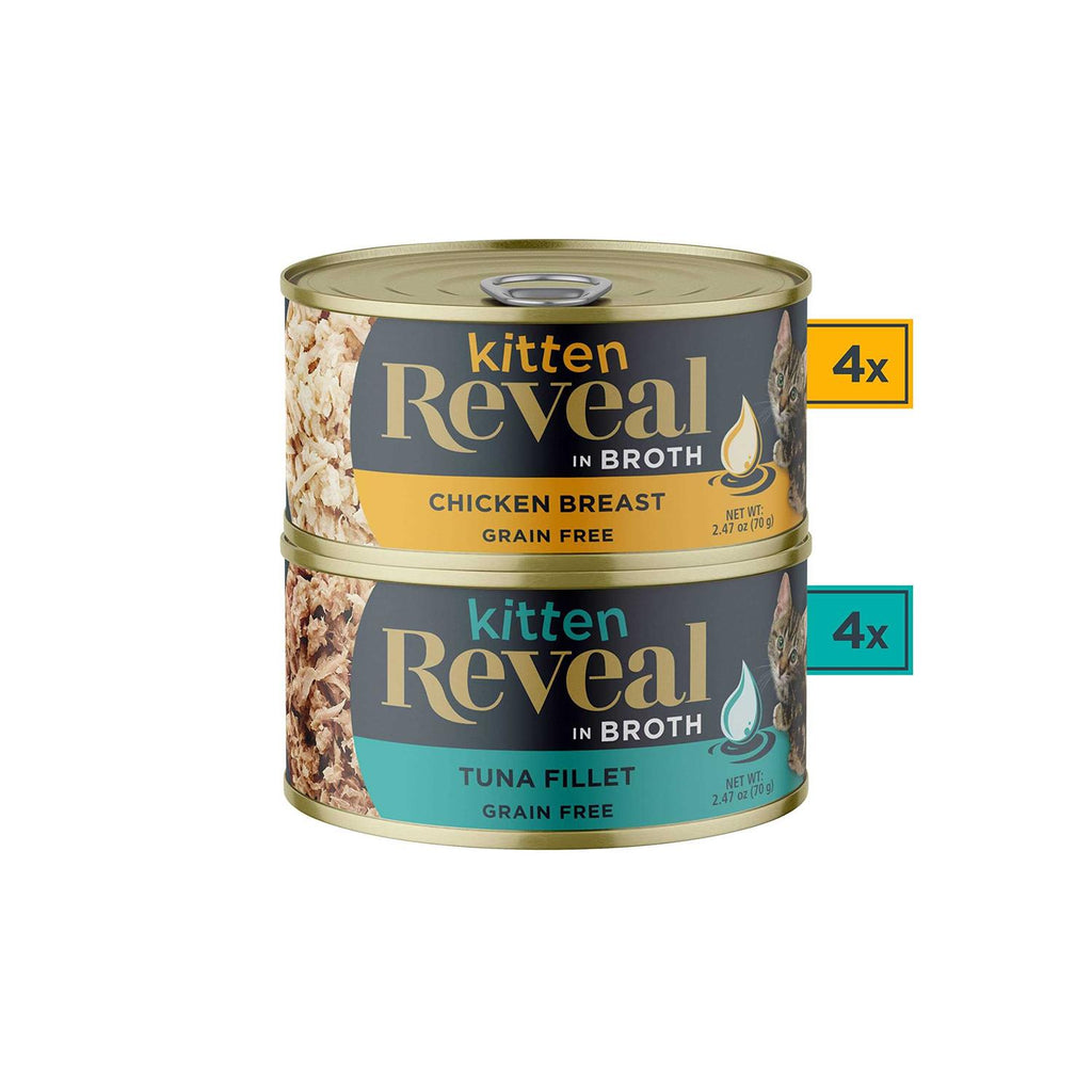 Natural Wet Kitten Food Chicken & Tuna Broth Variety Pack E3449