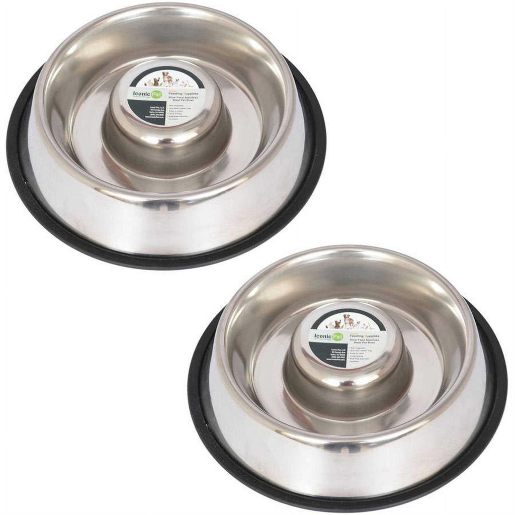 Stainless Steel Slow Feed Pet Bowl W651