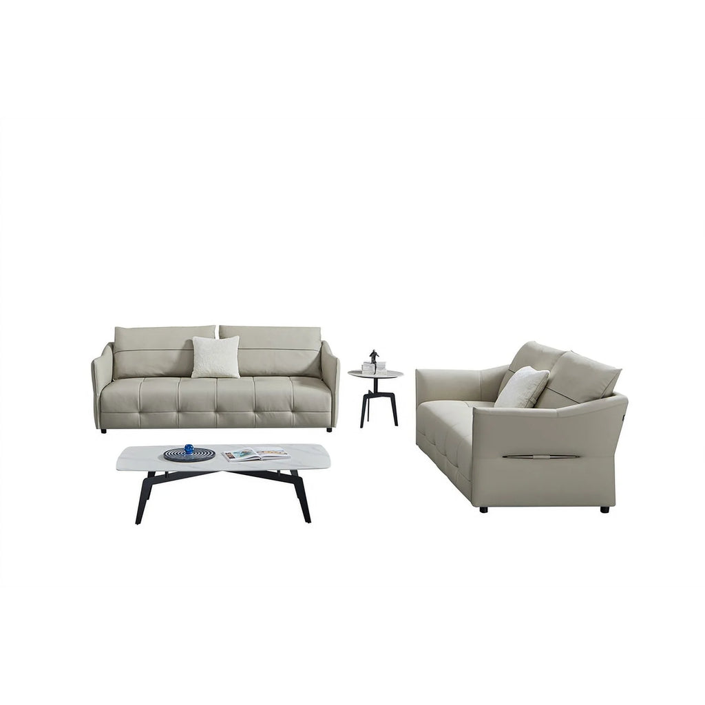 Gray Leather Sofa N77170