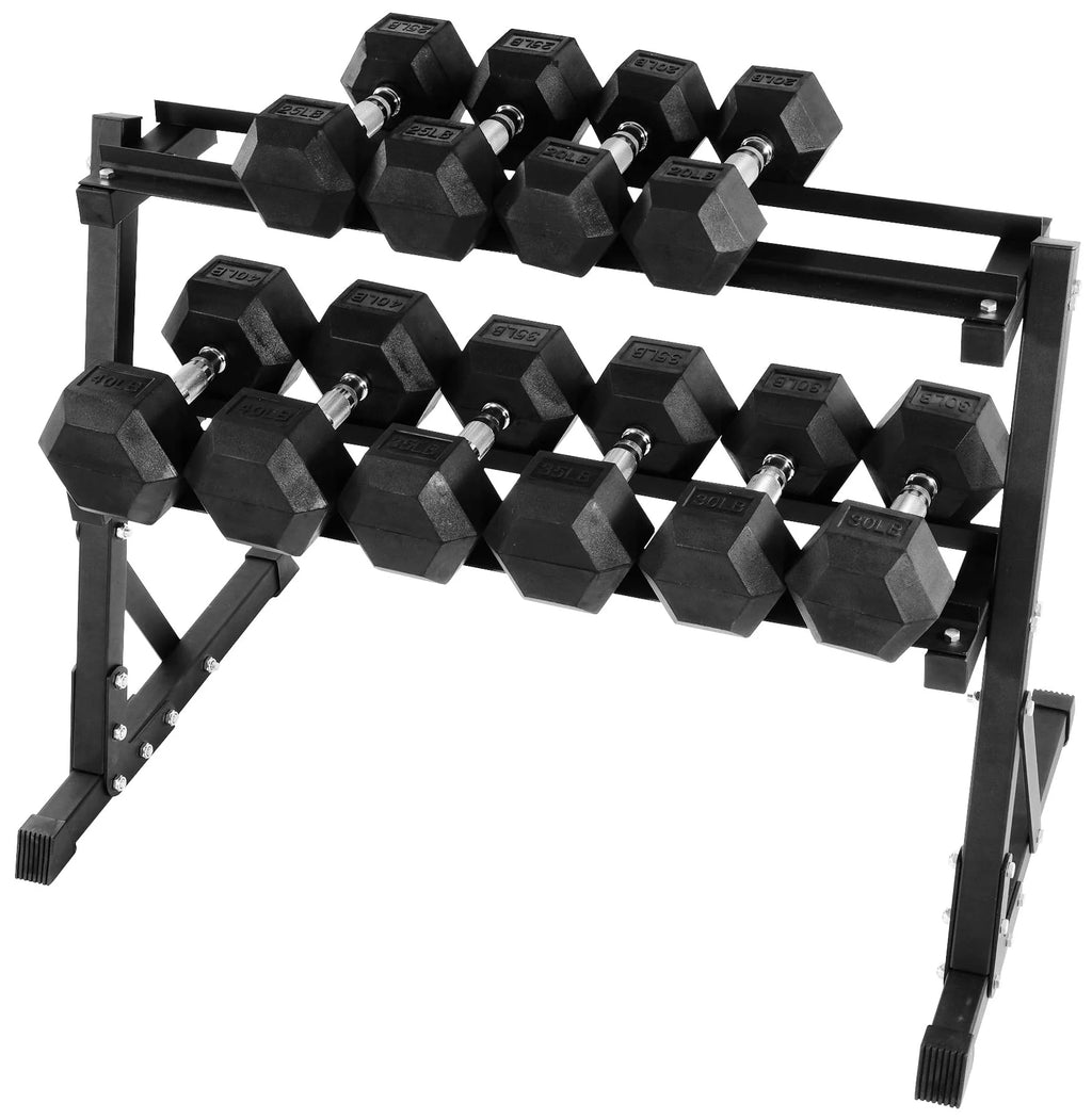 150 LB Dumbbell Set with A-Frame Rack I186841