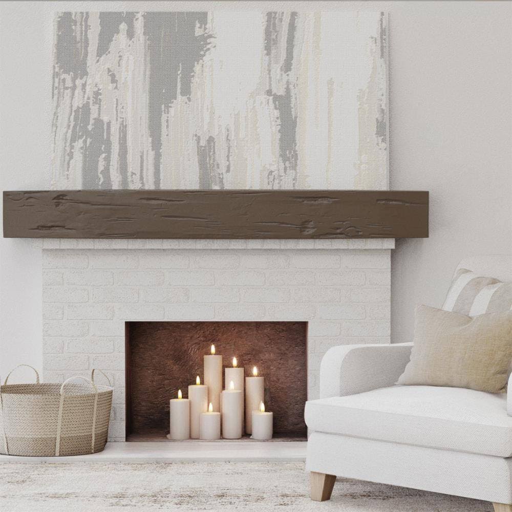 Pecky Cypress Faux Wood Fireplace Mantel G220766