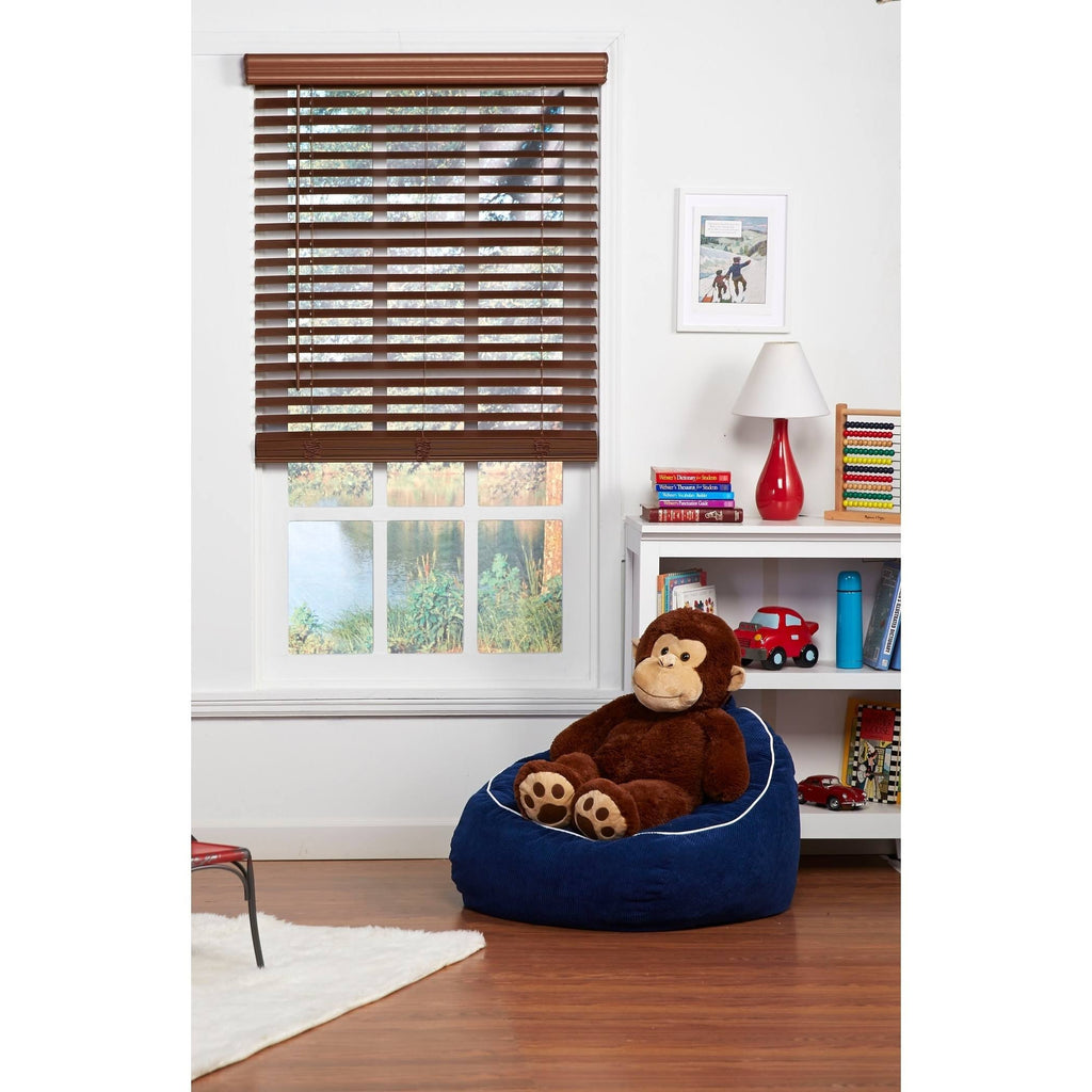 Dark Oak Cordless Faux Wood Blind I5603