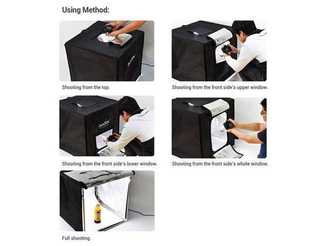 Portable Photo Studio Box with Triple LED Light Source K90999
