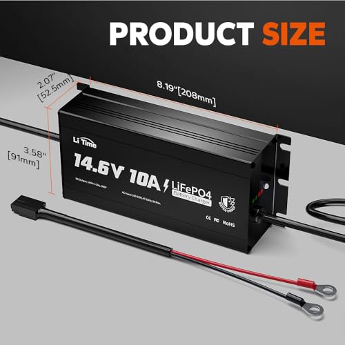 14.6V 10A LiFePO4 Onboard Charger with LED Indicator Y523