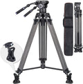 Carbon Fiber Heavy Duty Video Tripod with Fluid Drag Head L377957
