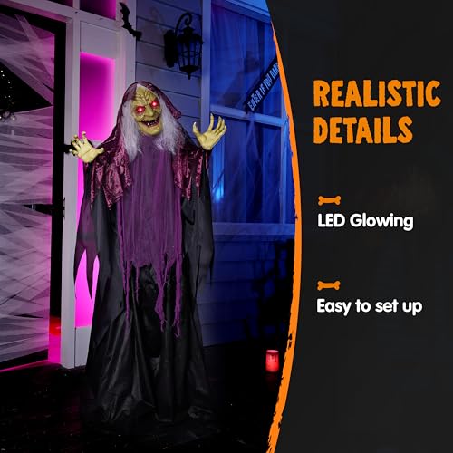 Life Size Animatronics Ghost Decor with Sound and Light J665