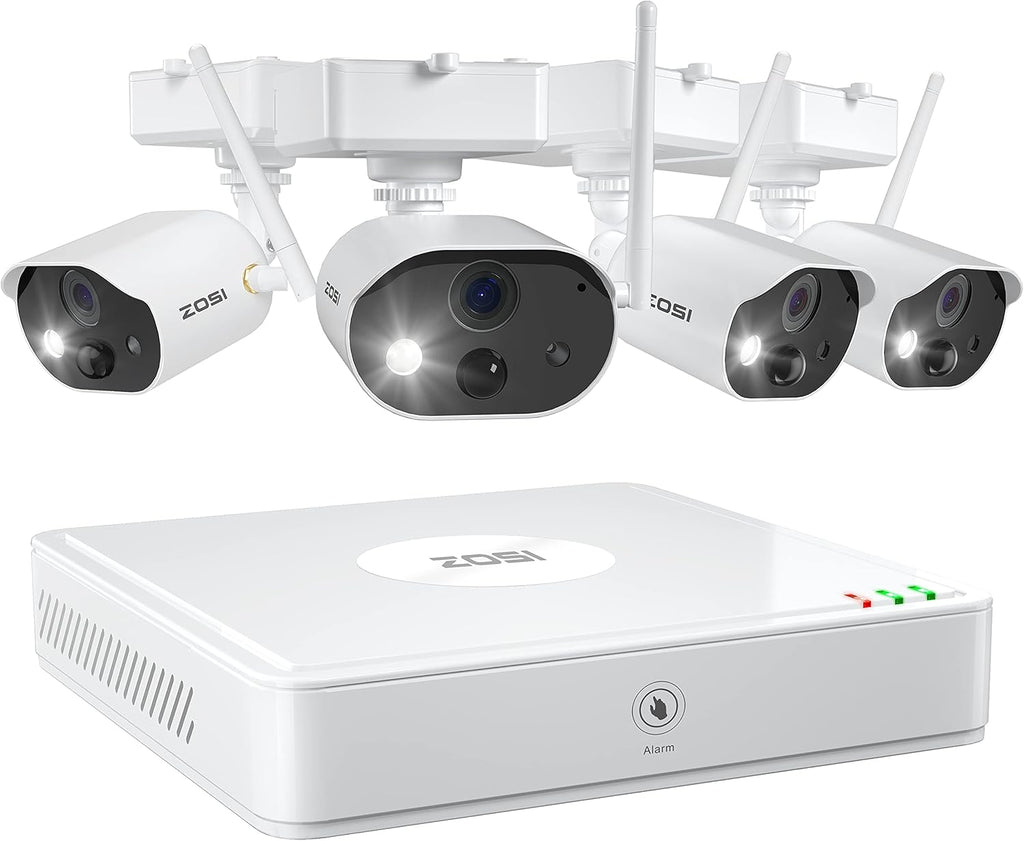 Battery Powered Wireless Security Camera System with 4CH NVR and 4pcs 1080p Cameras B455453