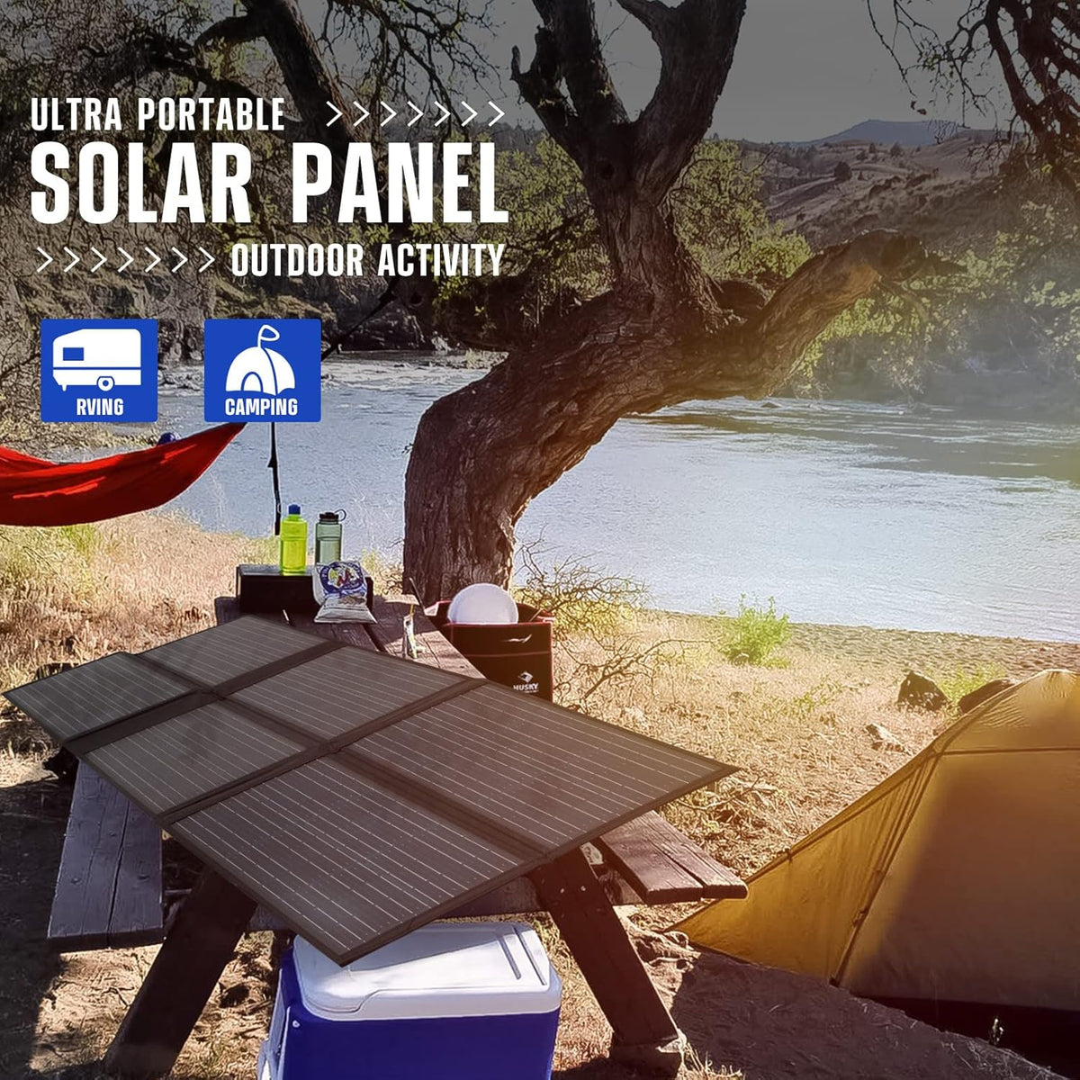 120W Portable Foldable Solar Panel with 20A MPPT Charger Controller C38008