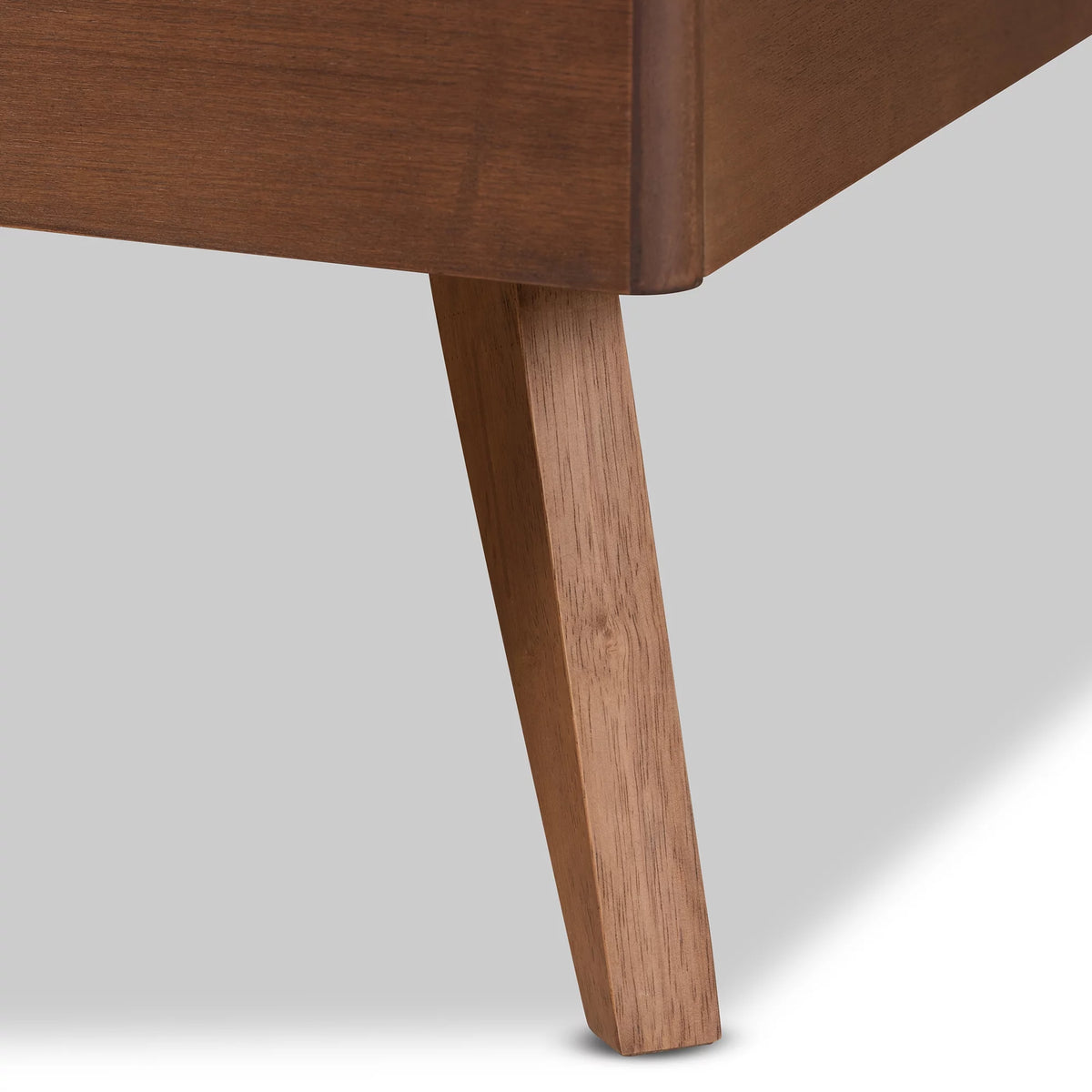 Queen Walnut Brown Engineered Wood Platform Bed Y8060