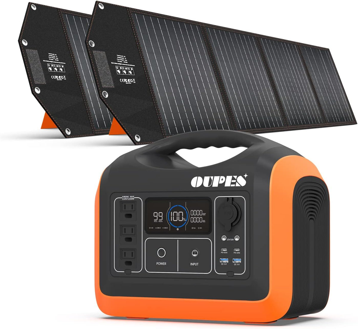 600W Portable Power Station with 100W Solar Panel K383429
