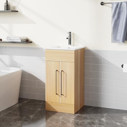 16” White Bathroom Vanity Sink Combo with 2 Doors G8541