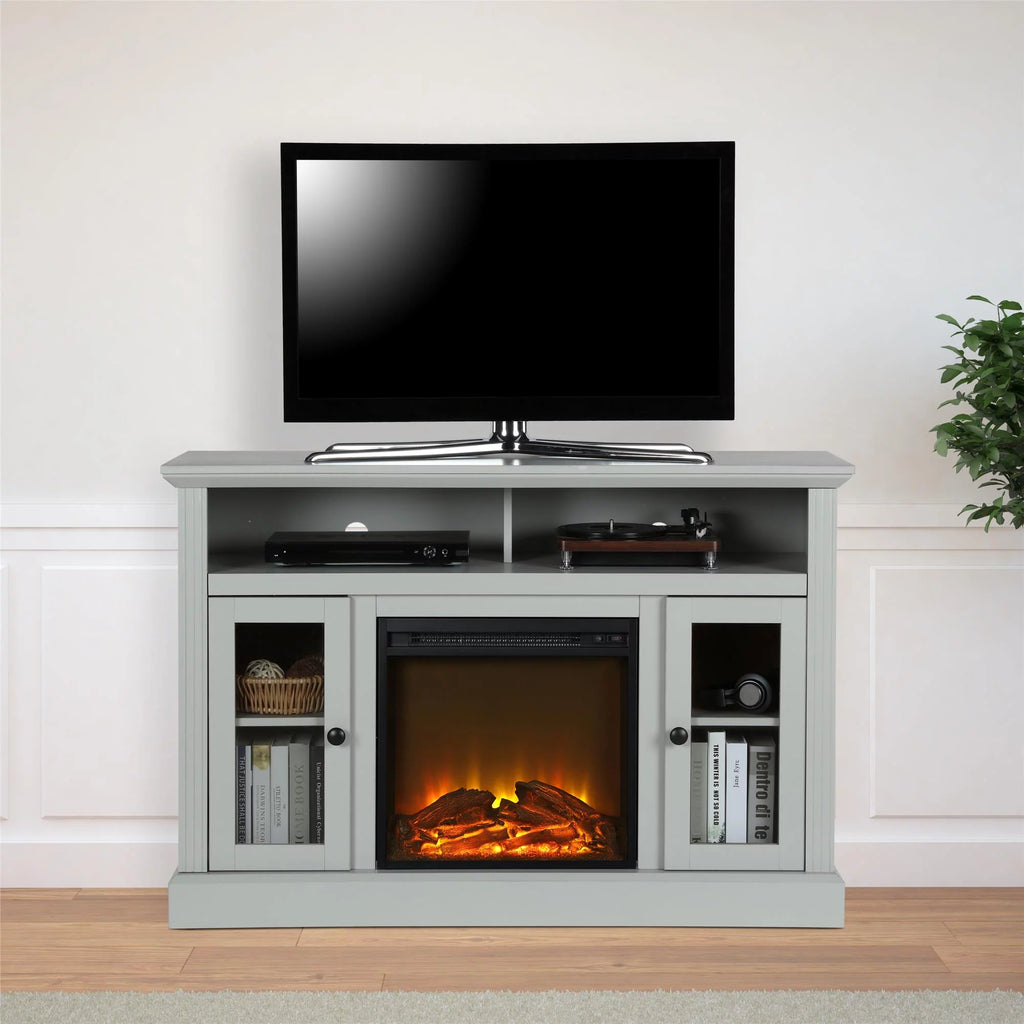 Electric Fireplace TV Console for TVs up to 50" Dove Gray M3045