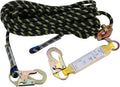 25 ft Rope Assembly with Rope Grab Snap Hooks Shock Absorber CE Standard Fall Protection Rope Kits Pack of 2 V826