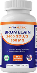 Bromelain Supplement 500mg 180 Count W8547