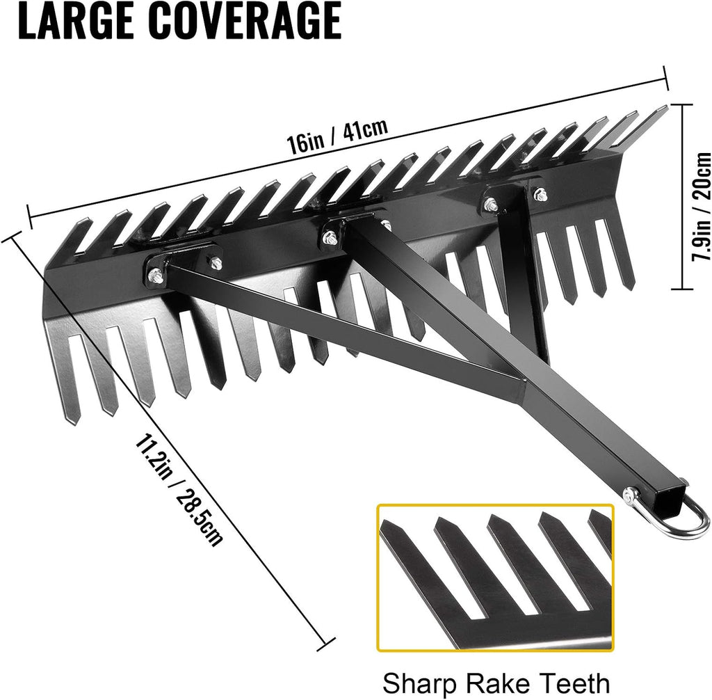 16 inch Double Sided Aquatic Weed Rake with 66ft Rope O2023