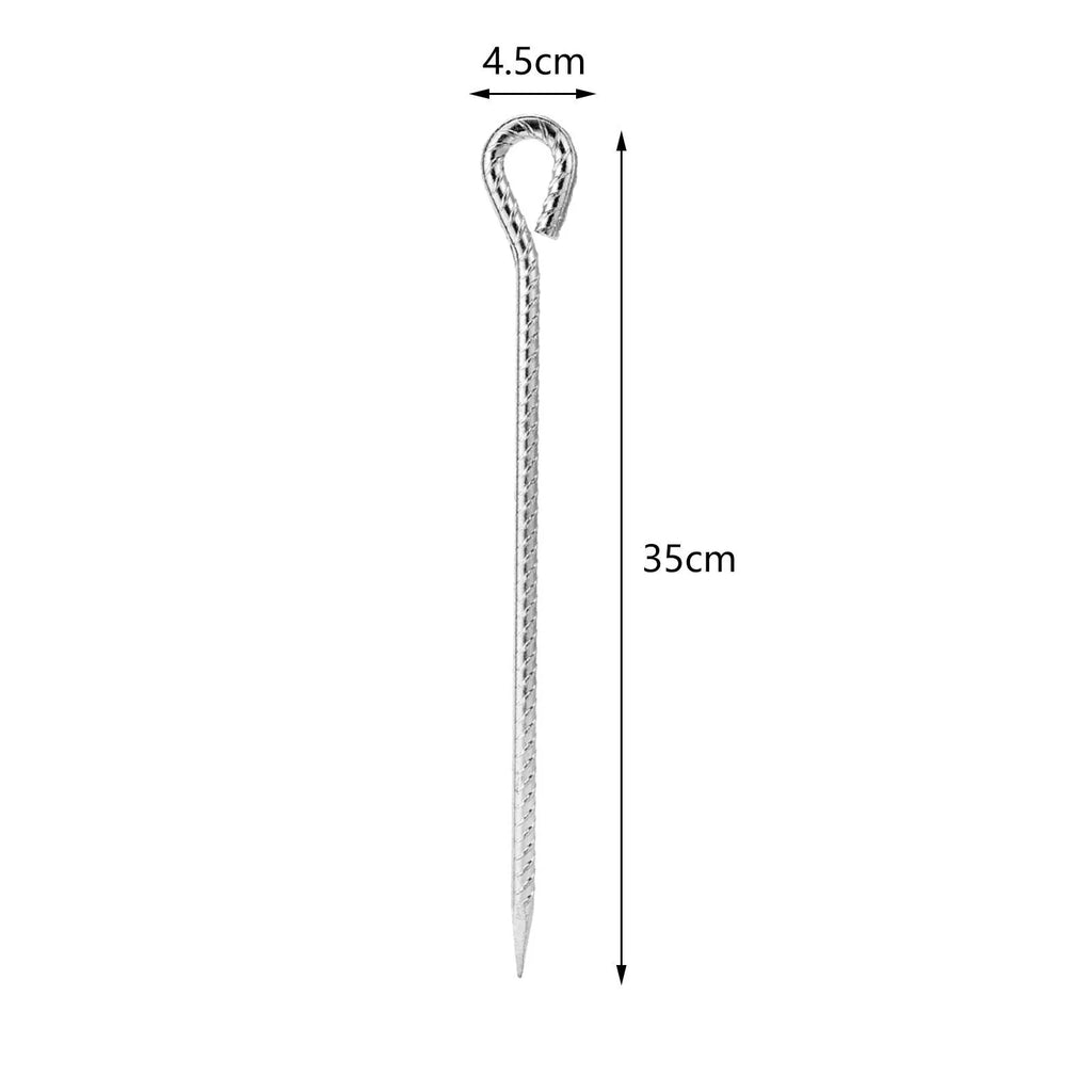 6 Pieces Tent Stakes Pegs with Hook 35CM H929674