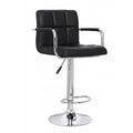 Black Faux Leather Swivel Barstools Set of 3 F84302
