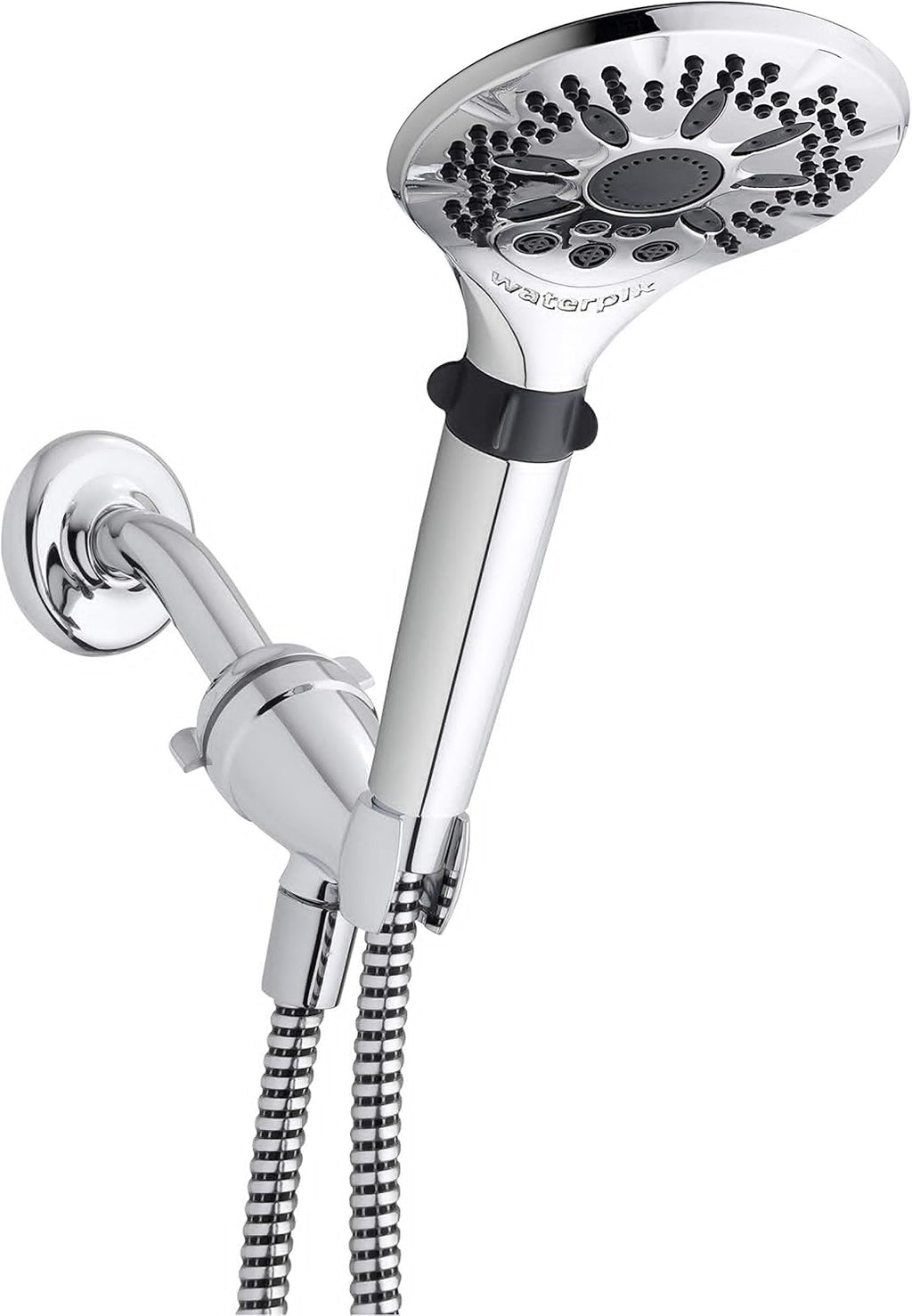 Chrome Hand Held Shower Head with 5-Foot Shower Hose, 5 Spray Modes, Pack of 2 T7573