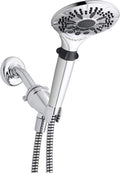Chrome Hand Held Shower Head with 5-Foot Shower Hose, 5 Spray Modes, Pack of 2 T7573