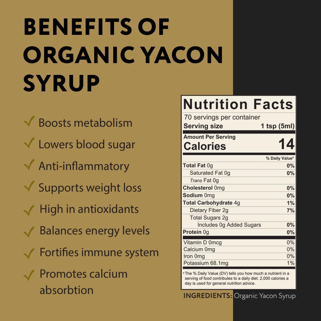 USDA Organic Yacon Syrup 12oz Natural Sweetener V5045