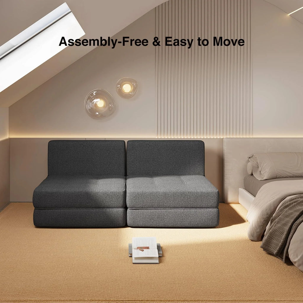 Light Gray Sleeper Sofa Bed E80367